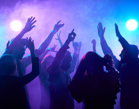 People dancing at a nightclub