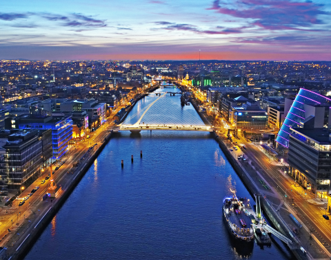 Aerial image of Dublin City