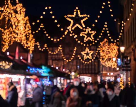 Blurred Image of Cork Christmas Market